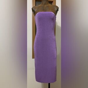 Rolla Coster Bandeau Bodycon Strapless Stretch Pencil Sexy, Purple, NWOT